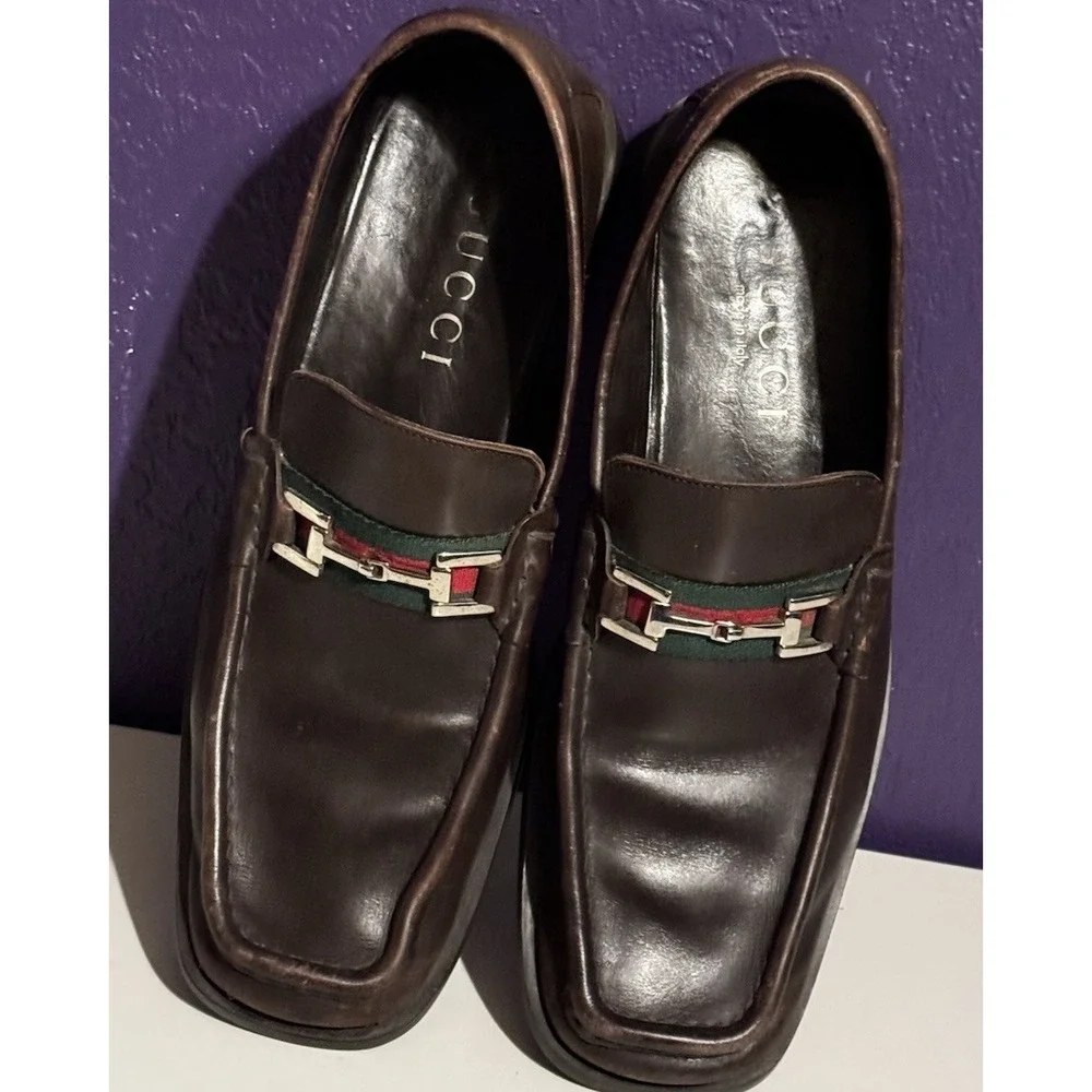 Gucci brown leather
